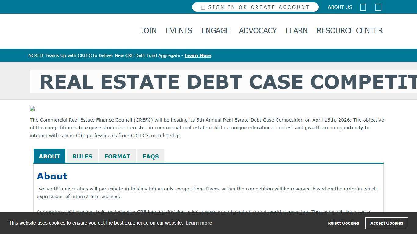 CRE Finance Council’s 5th Annual Real Estate Debt Case Competition - About