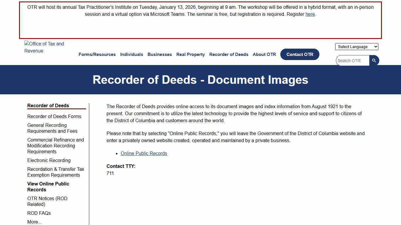 Recorder of Deeds - Document Images | otr